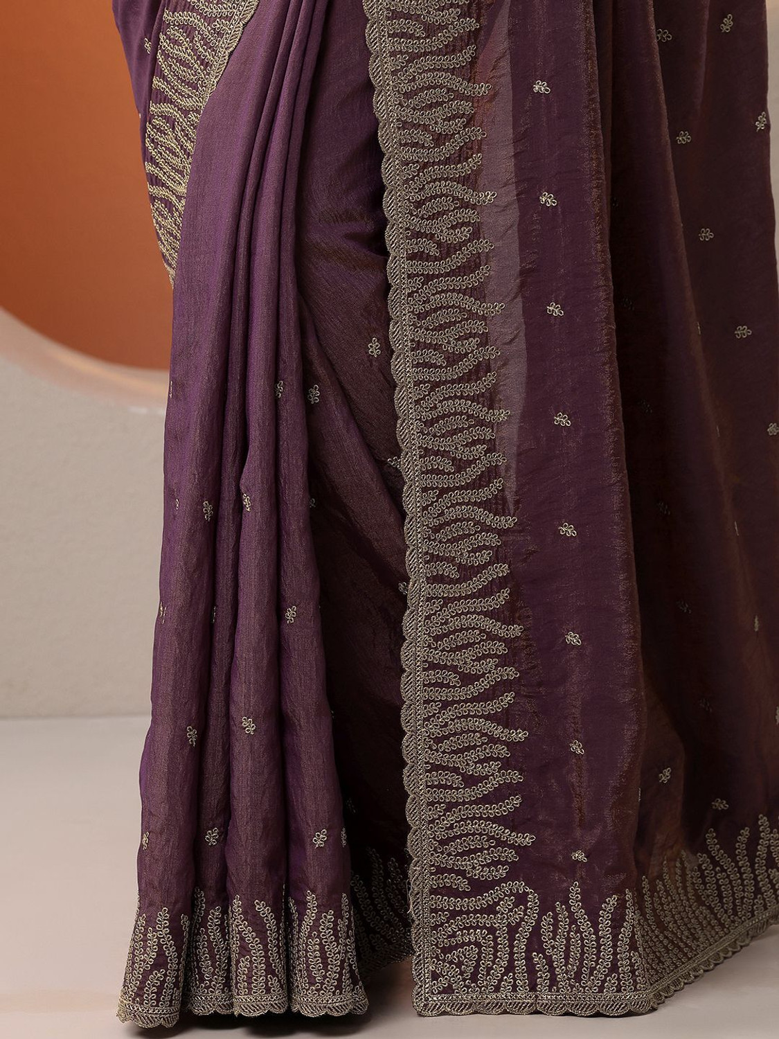 Image of LIBAS Embellished Daily Wear Organza Saree