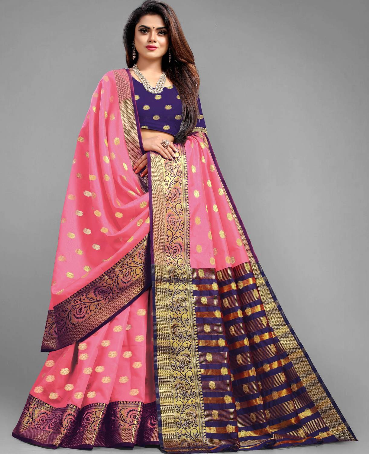 KING VULTURE Woven, Paisley, Self Design Banarasi Pure Silk, Cott... more