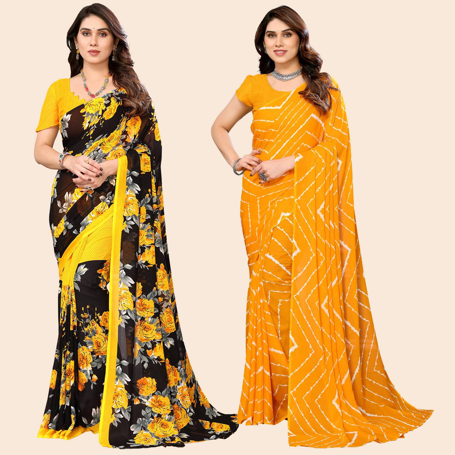 Anand Sarees Printed Bollywood Georgette Saree