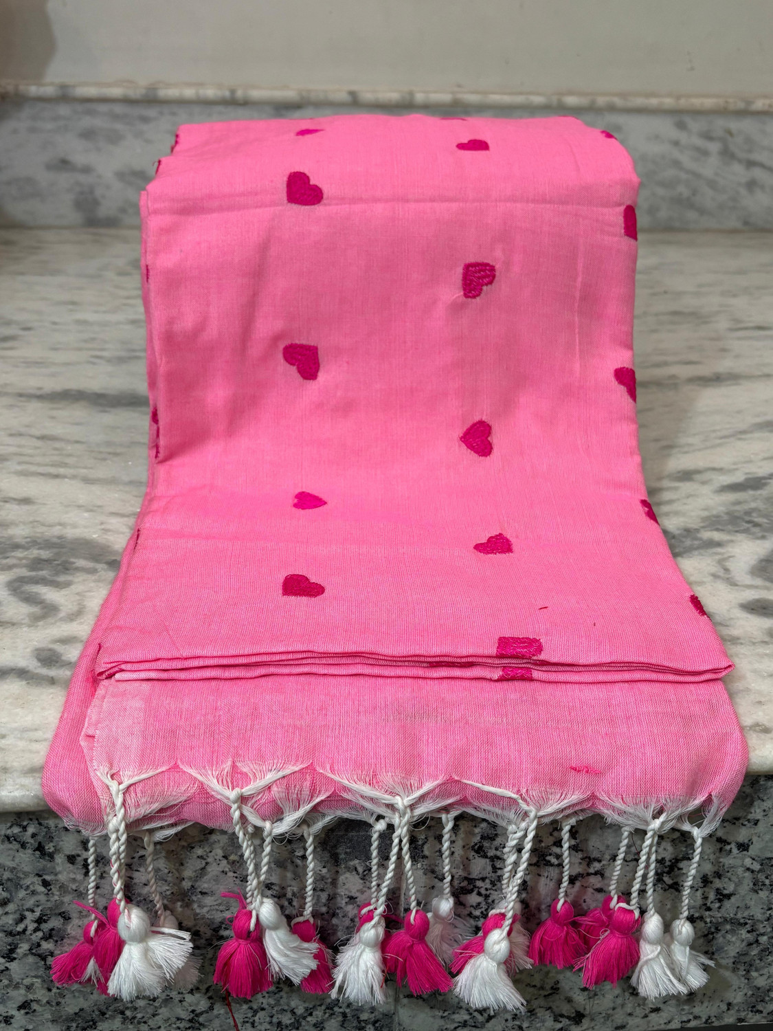 Image of SMRITI HANDLOOM Embroidered, Solid /Plain Handloom Handloom Pure Cotton Saree