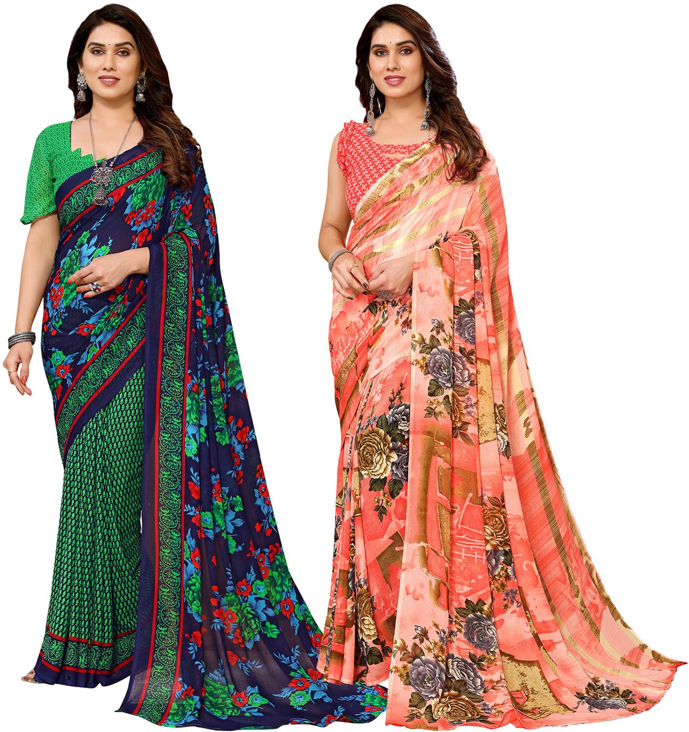 Anand Sarees Printed Daily Wear Georgette Saree