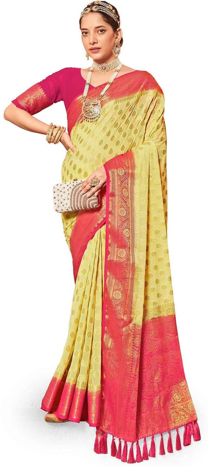 Akhilam Woven Kanjivaram Georgette Saree