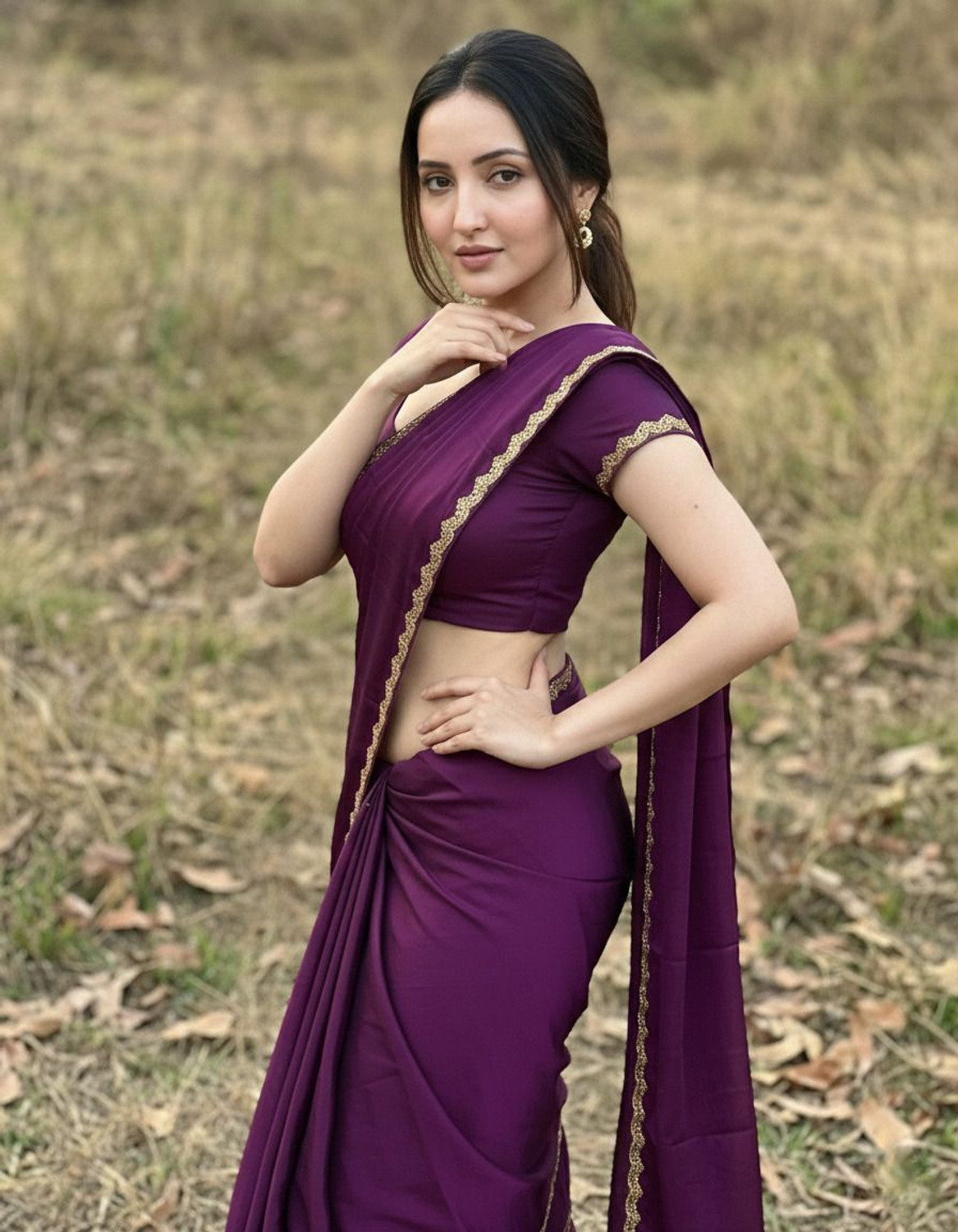 Image of Tokyo Fashion Embellished Daily Wear Silk Blend Saree