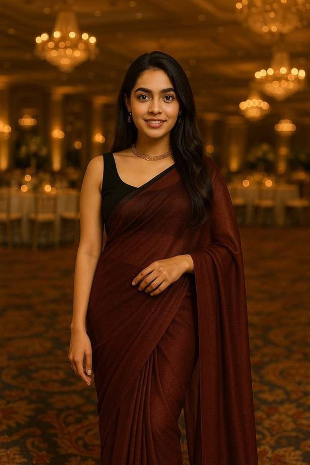 Ashiya Fab Embellished Bollywood Lycra Saree