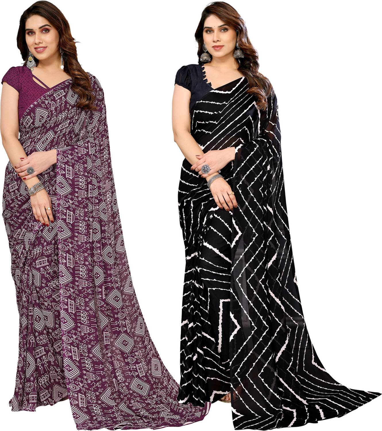 Anand Sarees Printed Bollywood Georgette Saree