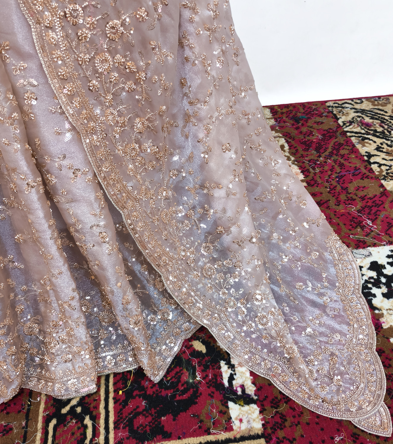 Image of GEZREL Embroidered Bollywood Organza Saree