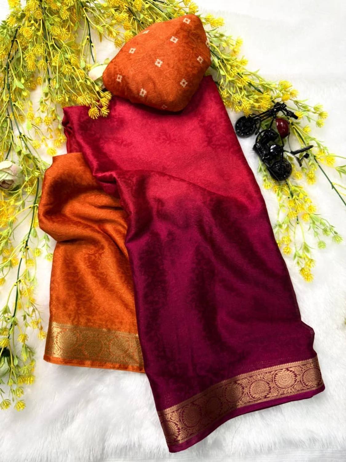 Chairupfashion Ombre Daily Wear Chiffon Saree