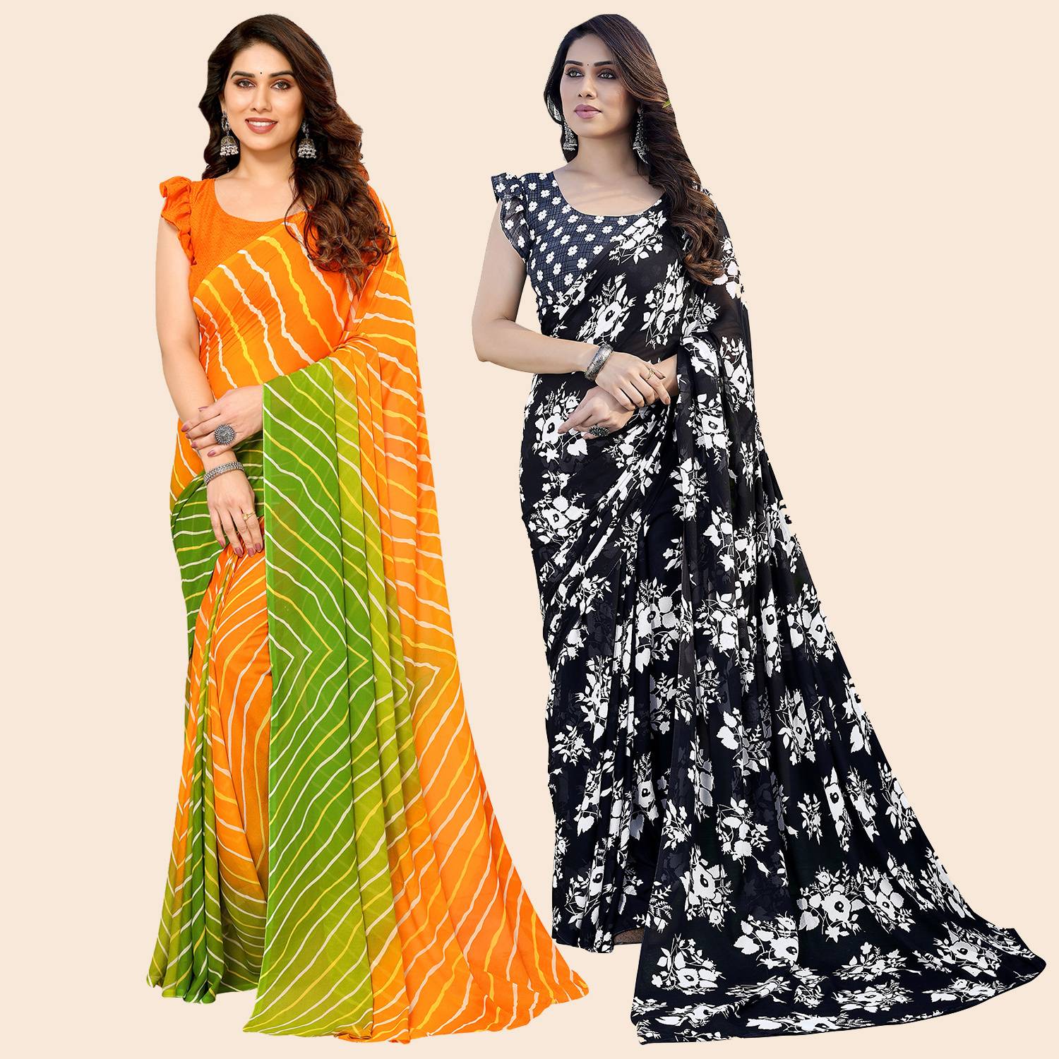 Anand Sarees Printed Daily Wear Georgette Saree