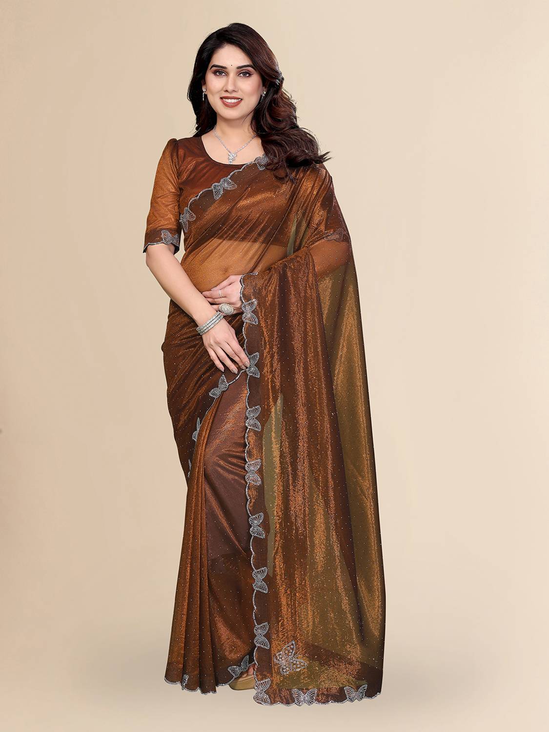 Anmi Embellished Bollywood Net Saree