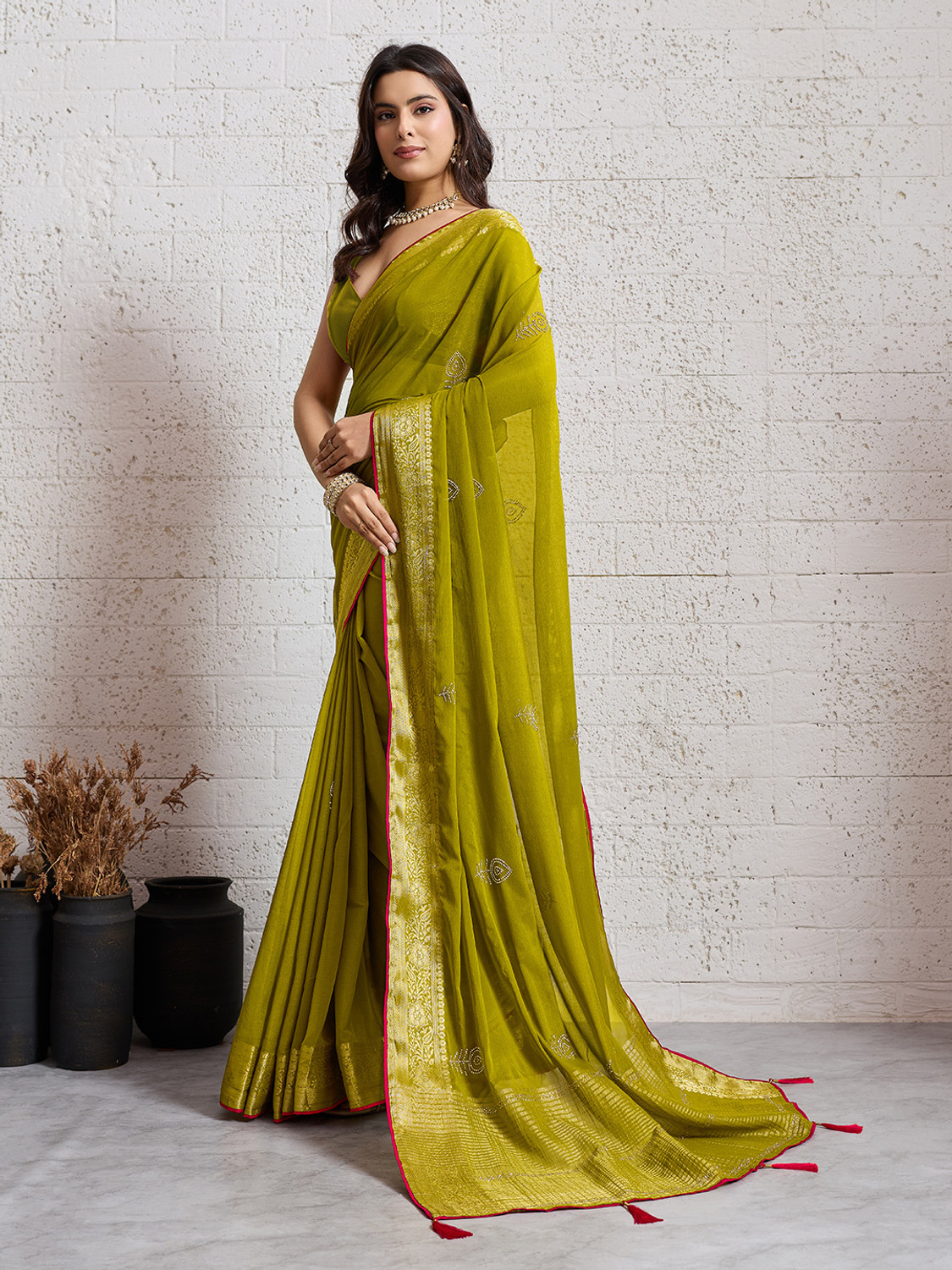 Image of SOHINI NX Embellished Bollywood Chiffon Saree