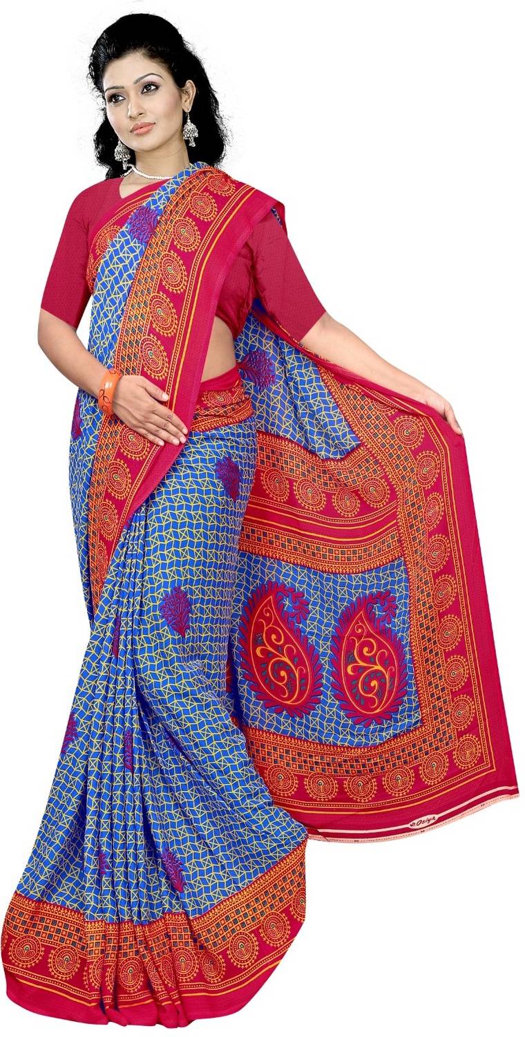 AVM SILK MILLS Printed Daily Wear Chiffon Saree