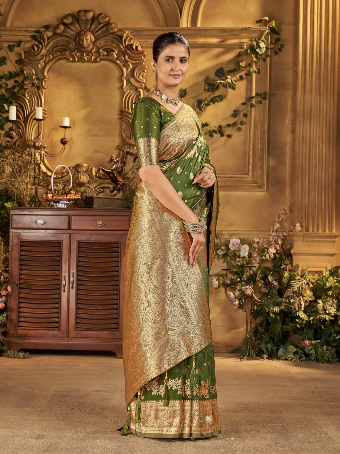 Image of Valley Woven Banarasi Pure Silk Saree