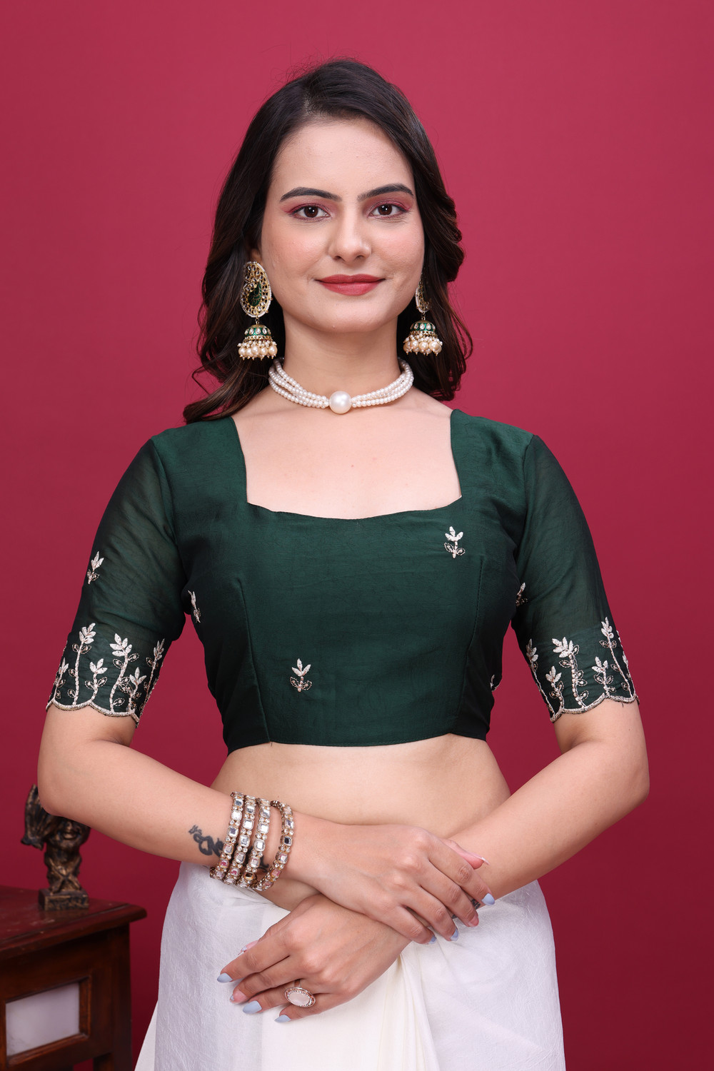 Image of VASTRA DRAPE Embellished Bollywood Georgette Saree