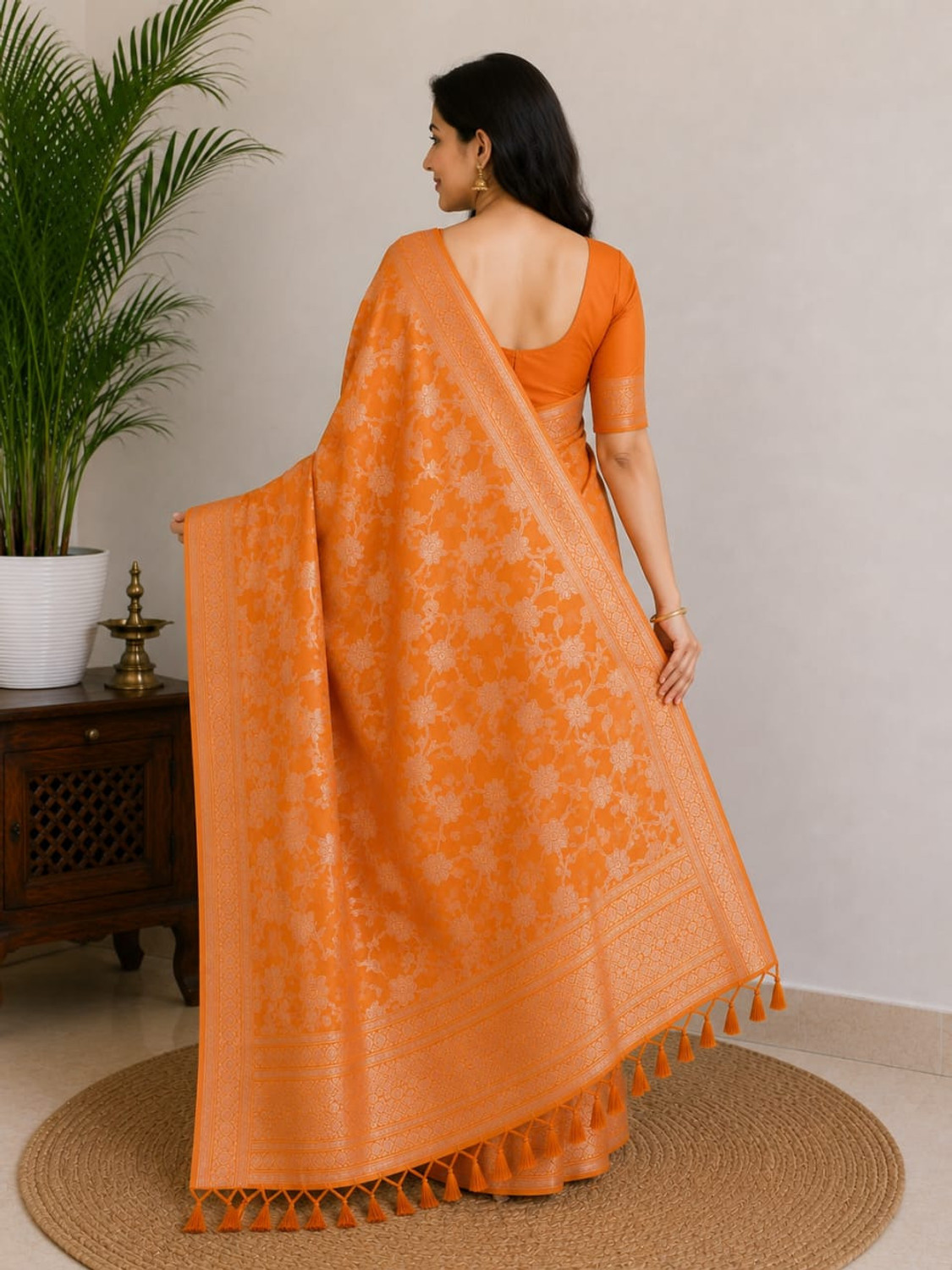 Image of Raamiva Printed Daily Wear Pure Cotton Saree