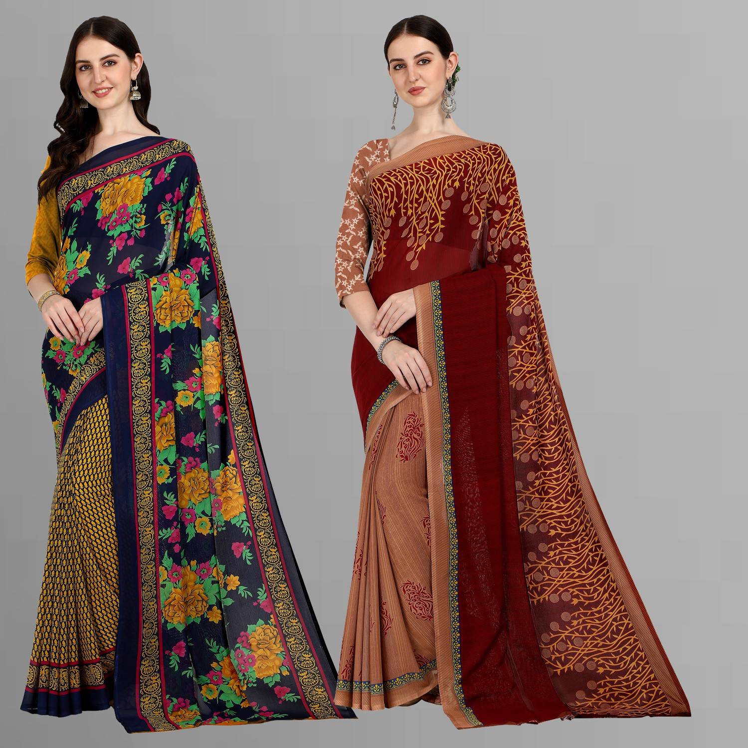 Anand Sarees Printed Daily Wear Georgette Saree