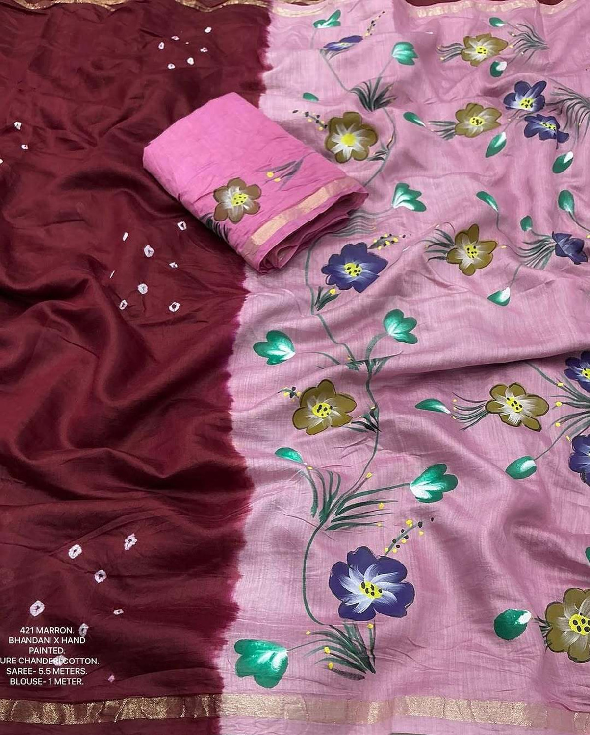 Image of Ruhabs Printed Bollywood Silk Blend Saree
