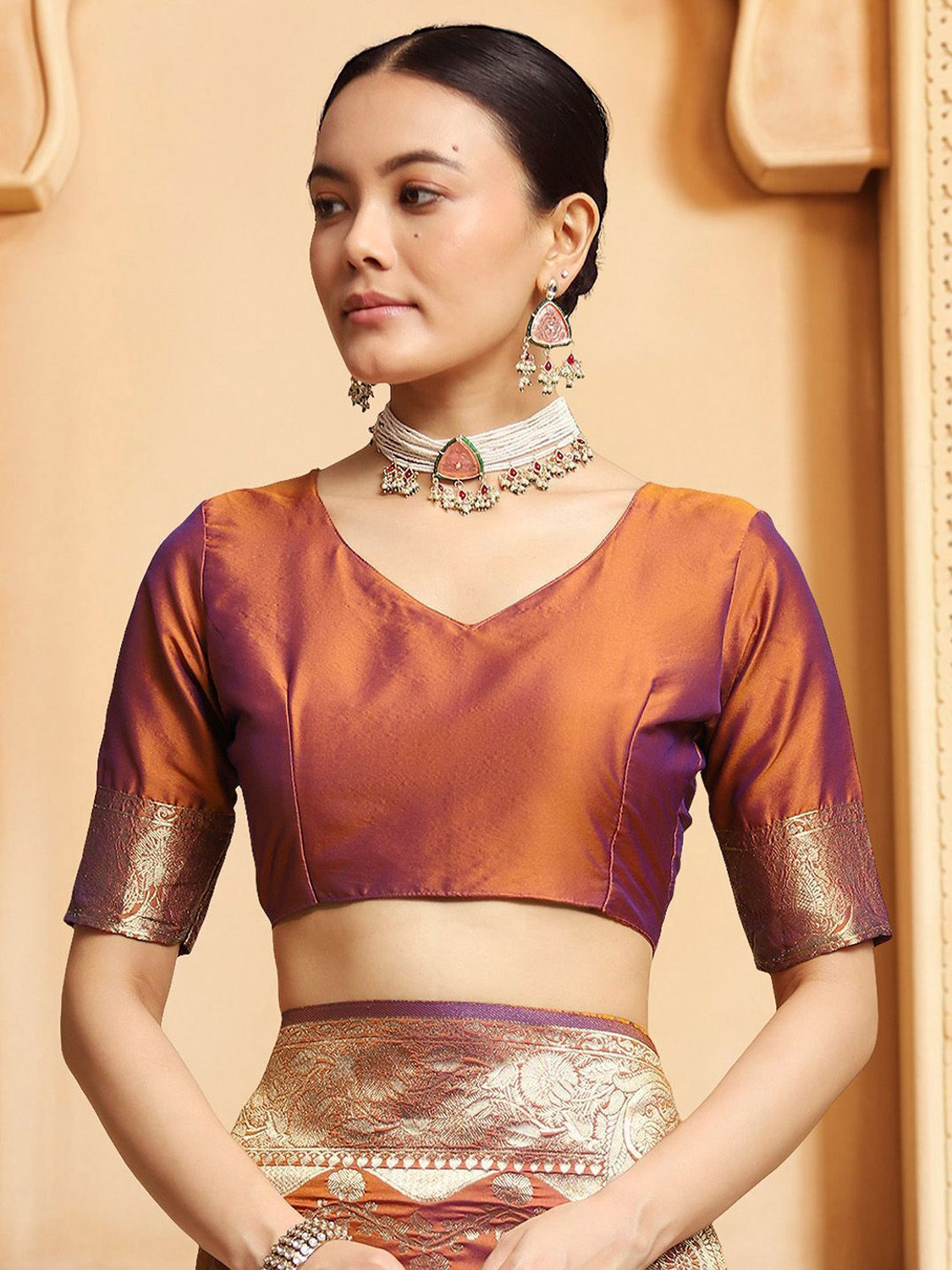Image of House of Pataudi Woven Kanjivaram Art Silk Saree