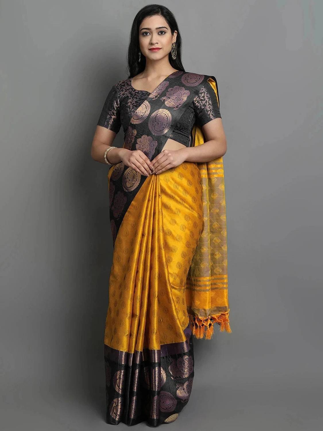 VILLAGIUS Embellished, Floral Print, Printed, Self Design, Temple