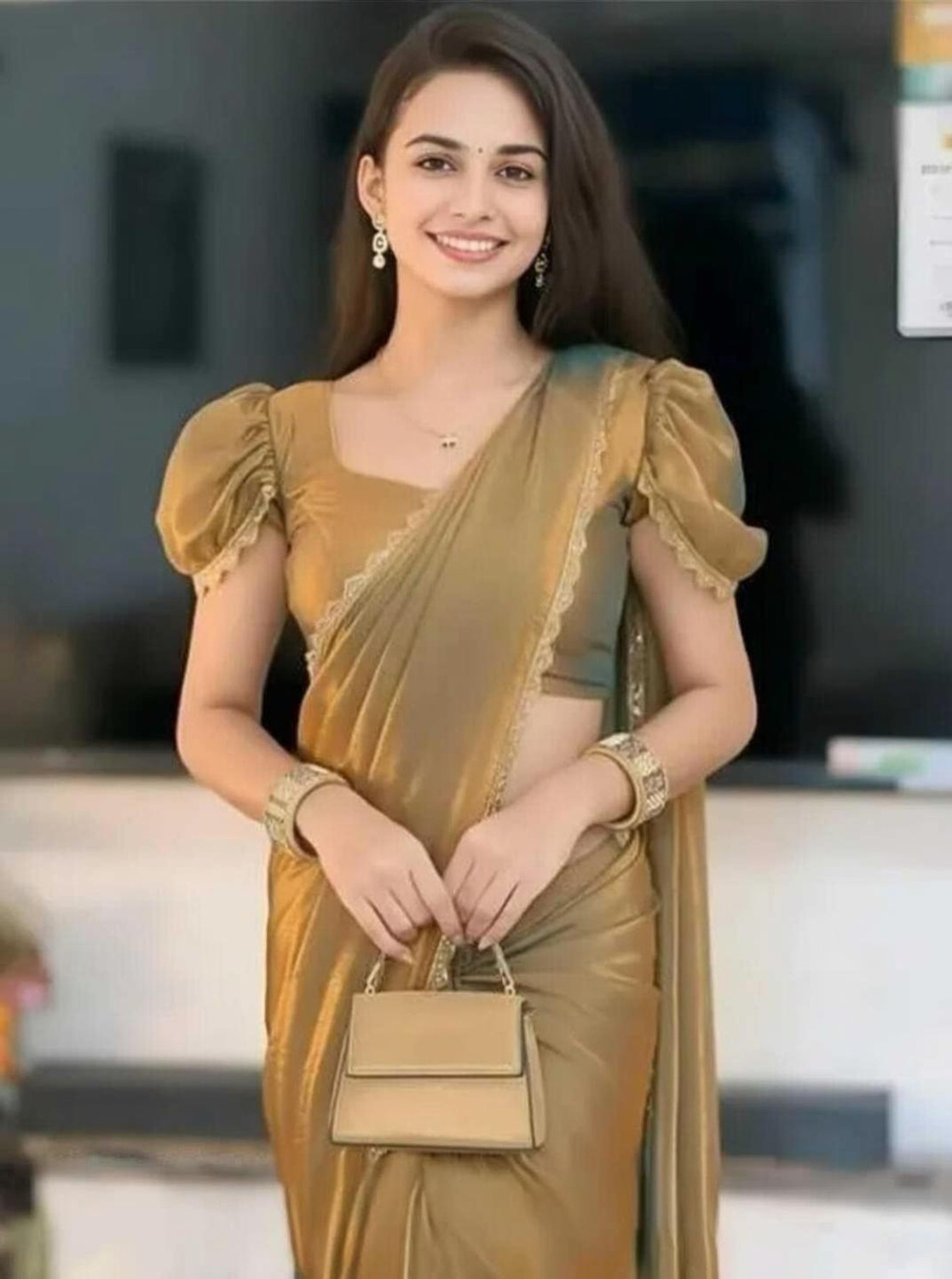 Image of Pratik Self Design Bollywood Chiffon Saree