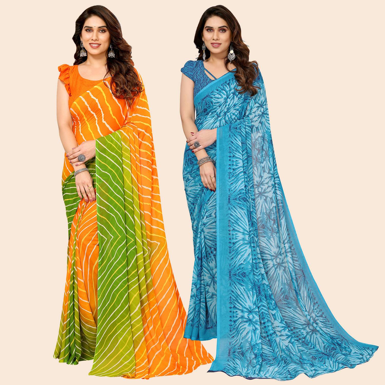 Anand Sarees Printed Daily Wear Georgette Saree