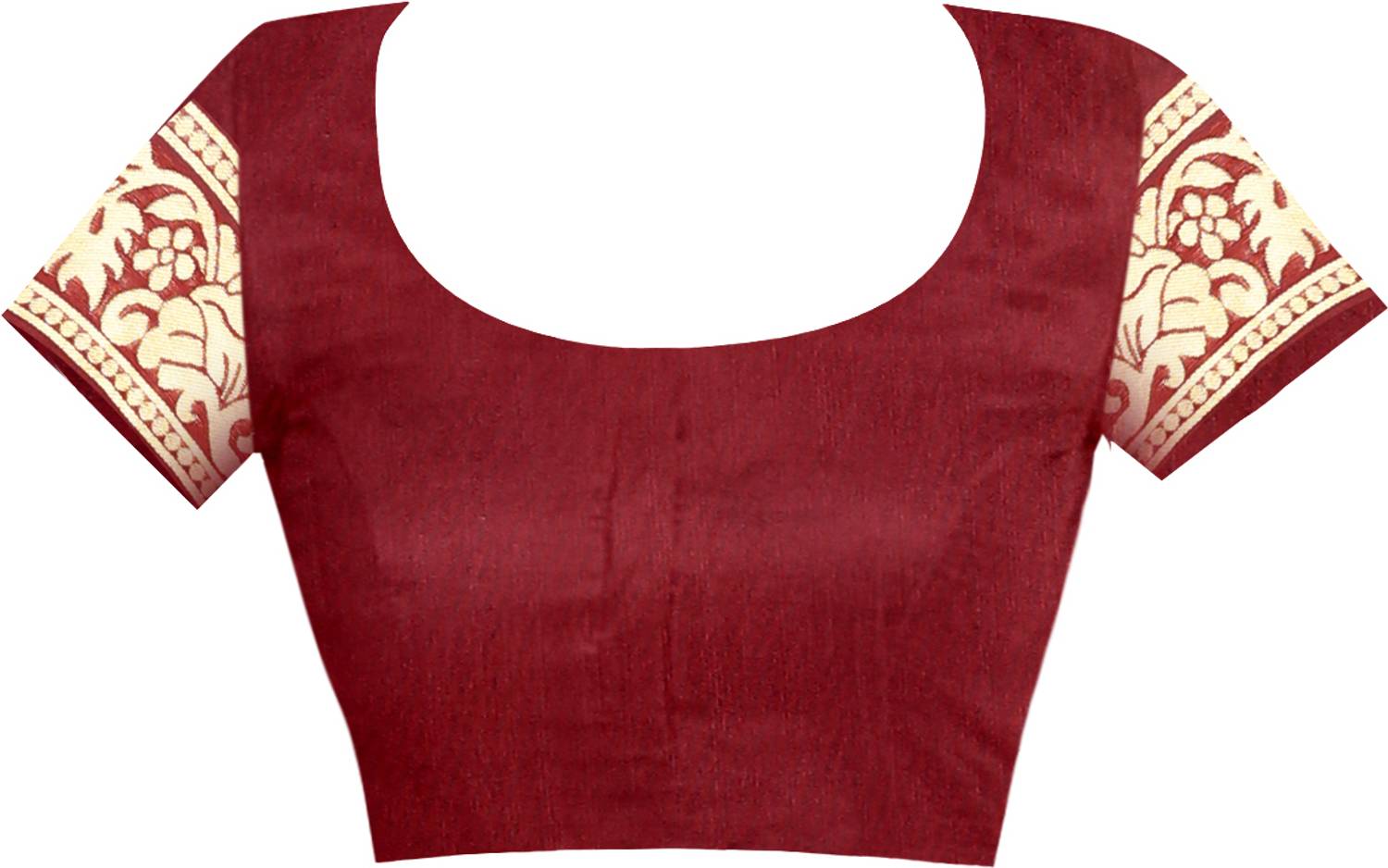 Shoppershopee Woven Kanjivaram Silk Blend Saree Red - Image 3