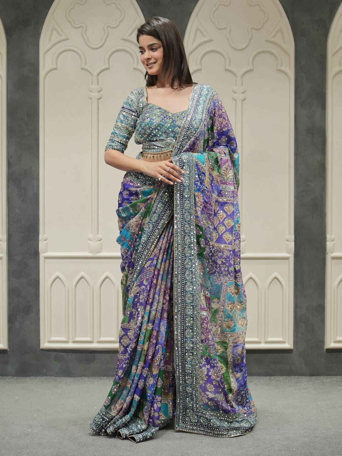 SARICHOLI Woven Bollywood Silk Blend Saree Multicolor - Image 2