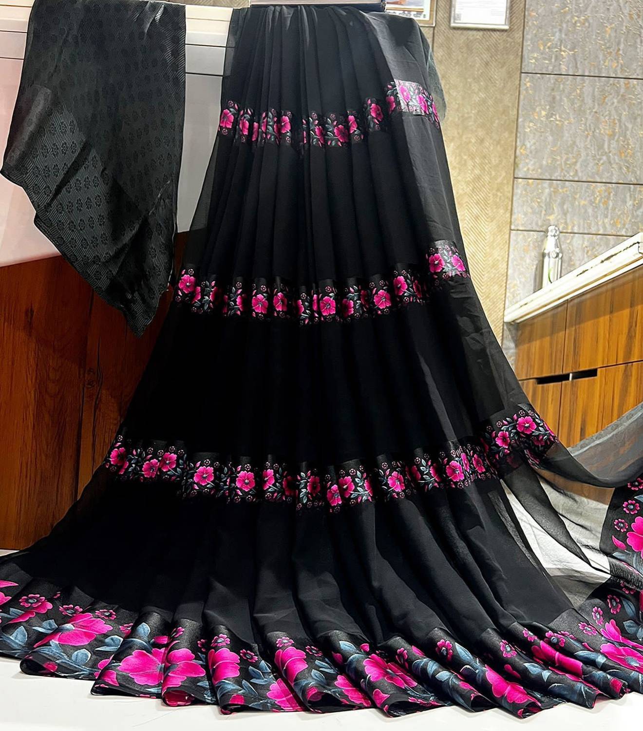 Sanwariya Silks Printed Bollywood Georgette Saree