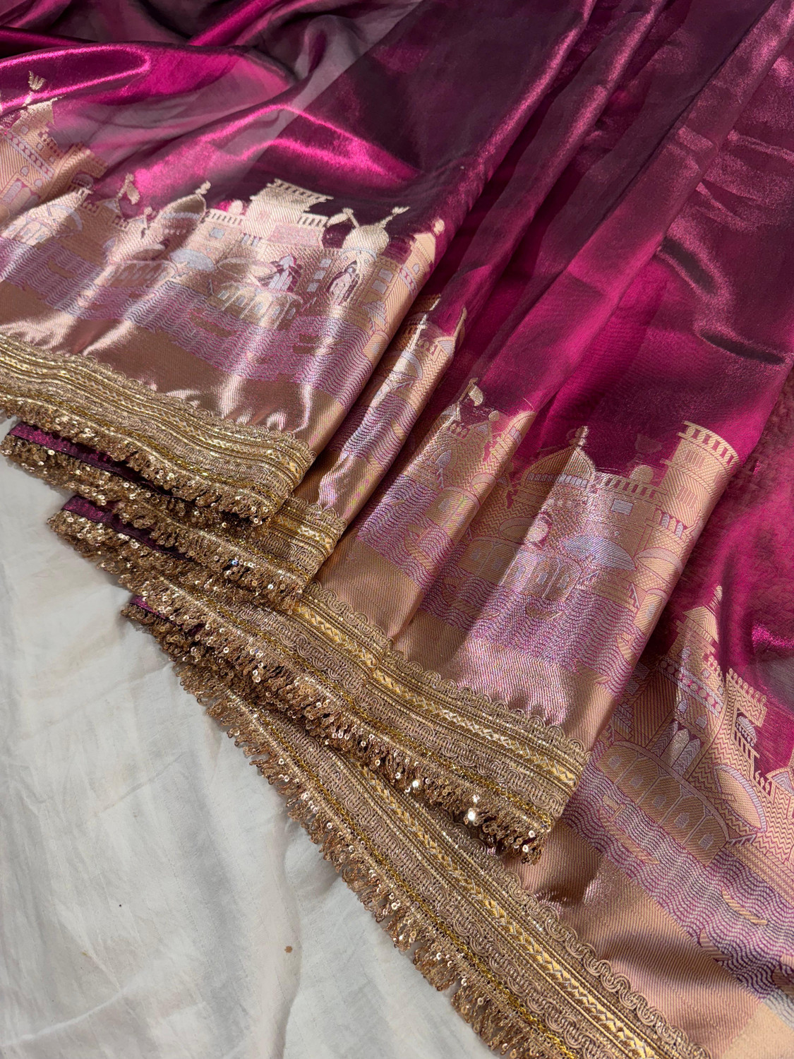 Image of Banaras silk palace Woven Banarasi Tissue Saree