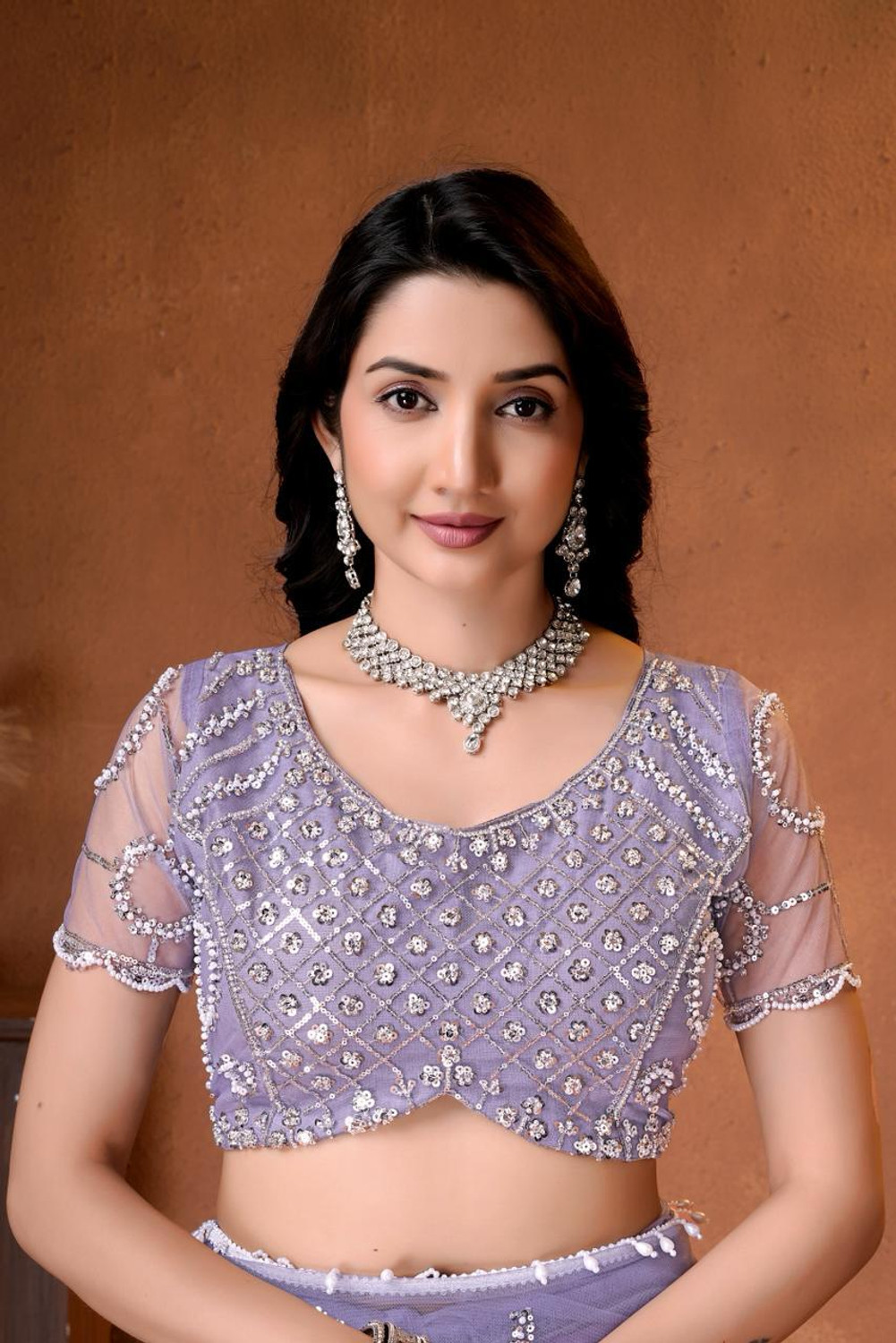 Image of EEMONY FASHION Embroidered Bollywood Net Saree