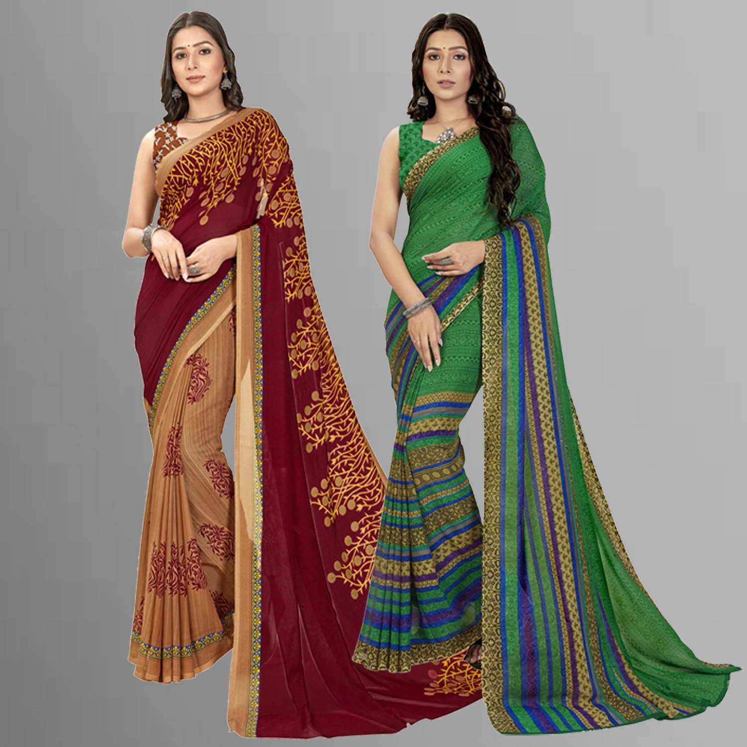 Anand Sarees Printed Daily Wear Georgette Saree