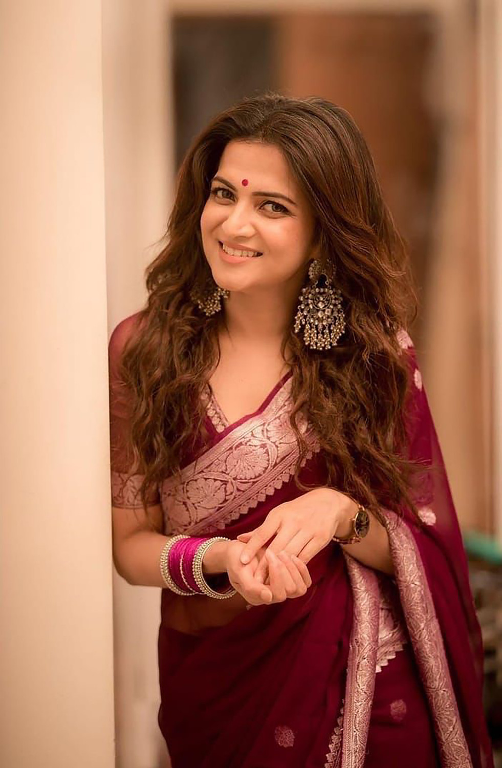 Image of AMRUTKALA SAREES Woven Banarasi Silk Blend Saree