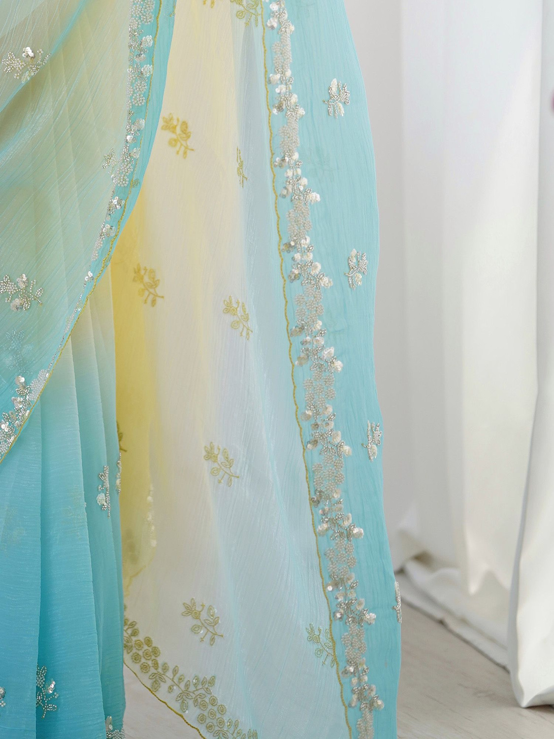 Image of ANOUK Embellished Bollywood Chiffon Saree