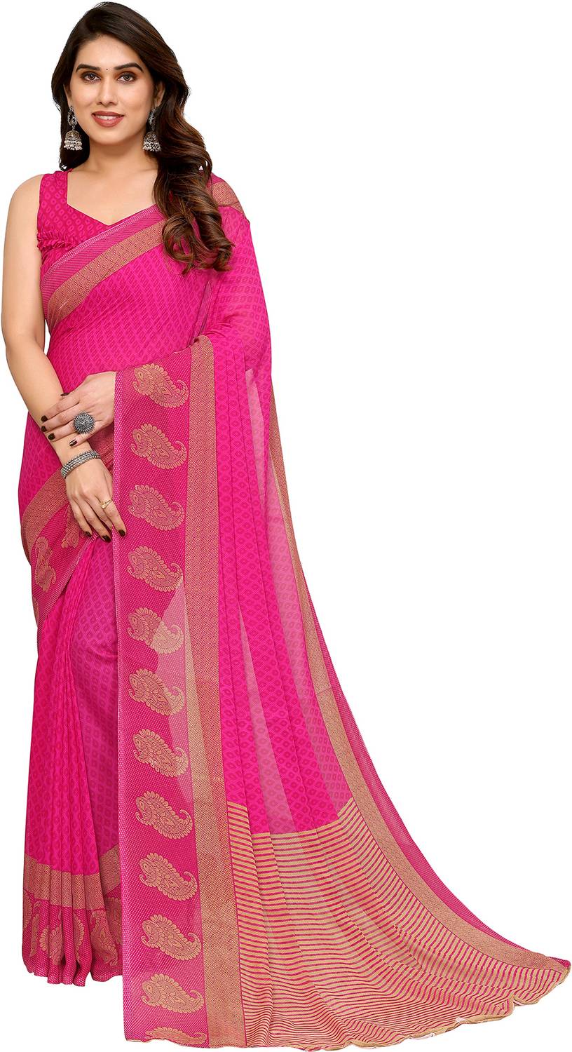 Anmi Floral Print Bollywood Georgette Saree