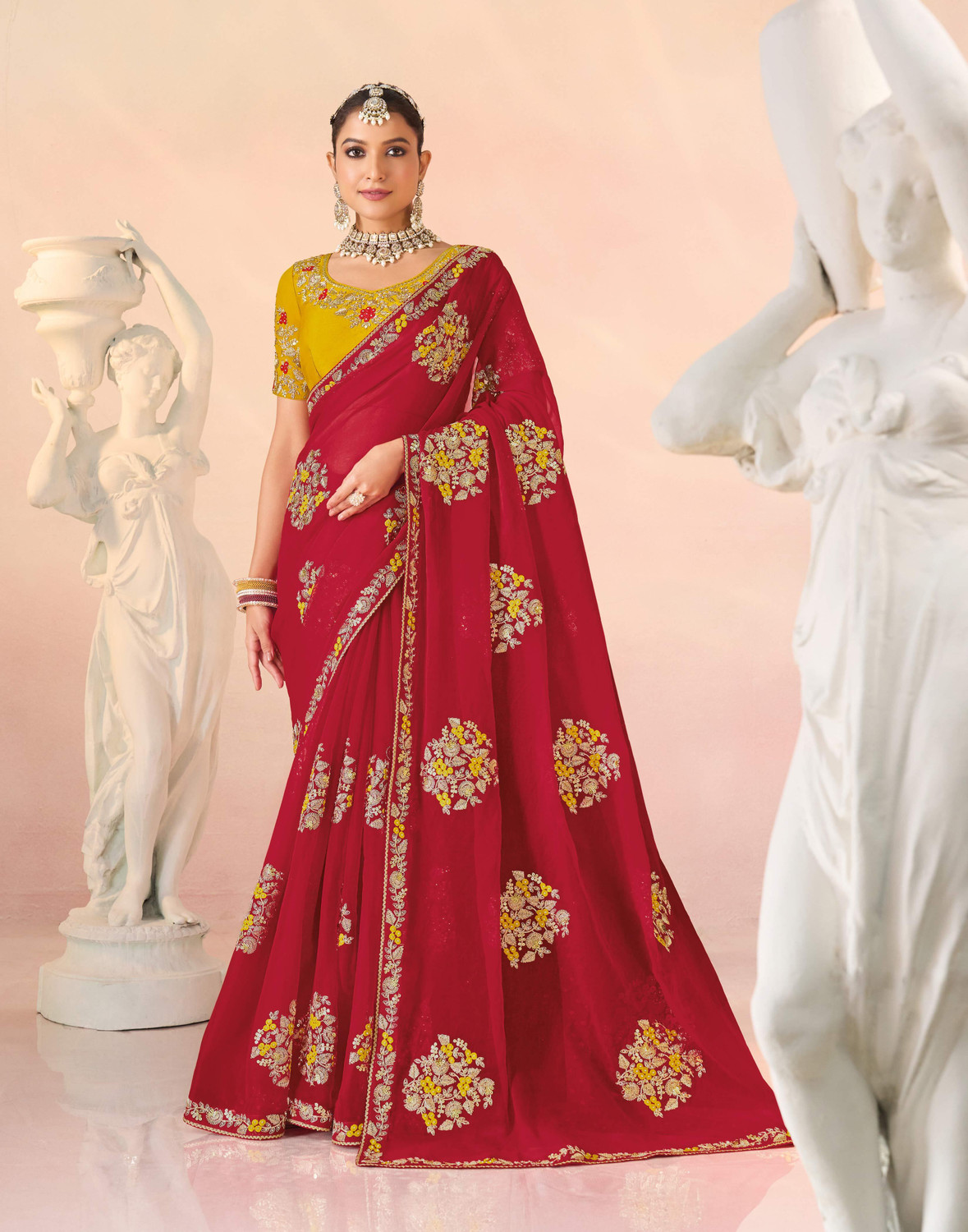 Image of Laxmipati sarees Embroidered Bollywood Organza Saree