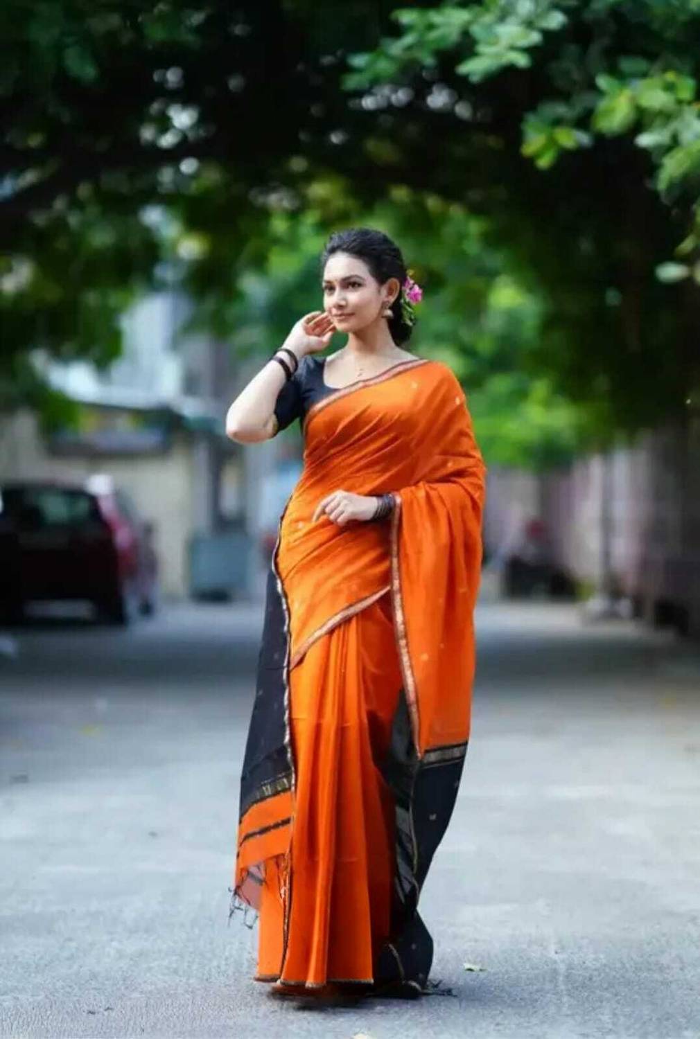 siyaramfabrics Woven Banarasi Cotton Blend Saree