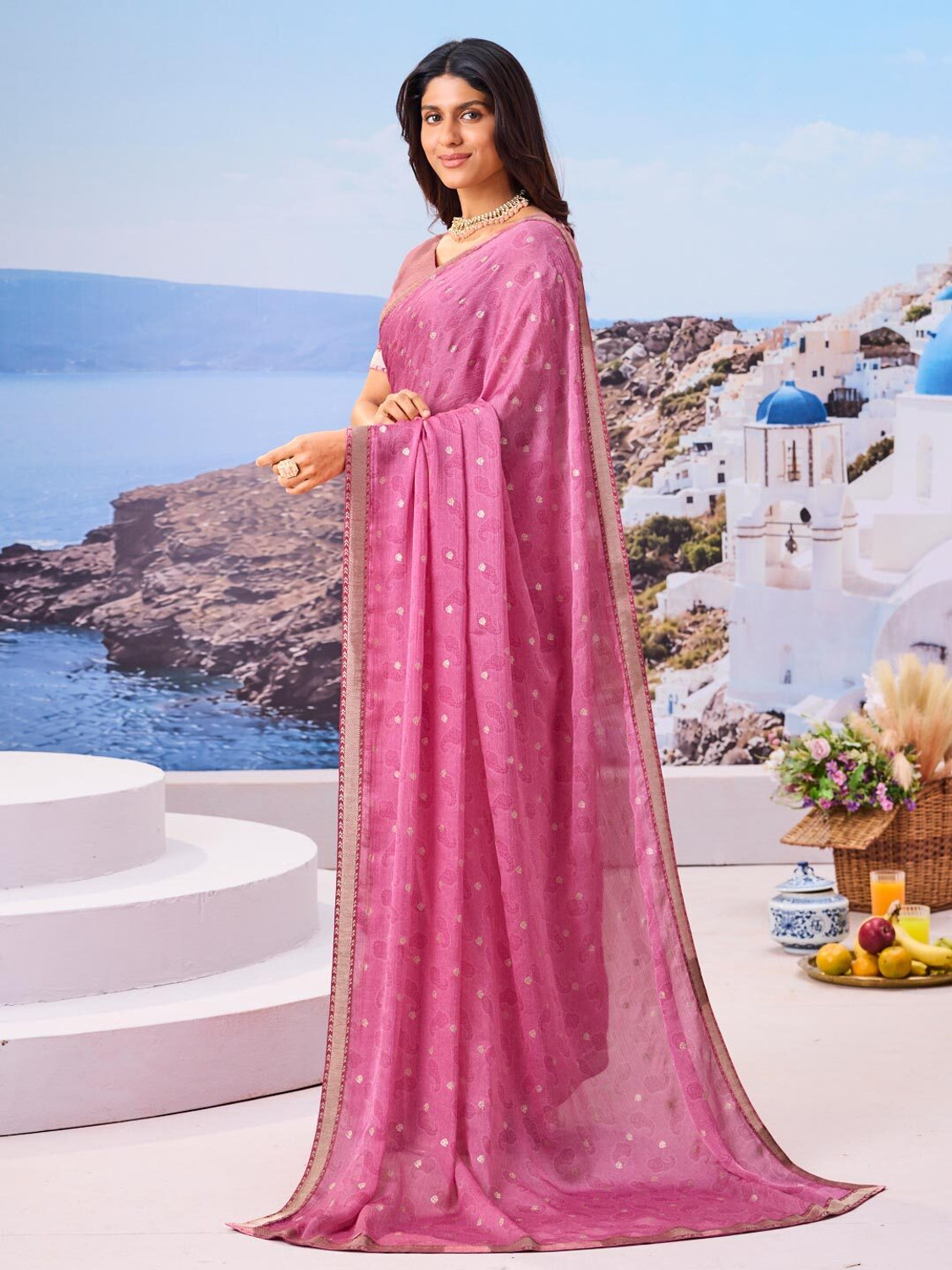 Image of Laxmipati sarees Printed Bollywood Silk Blend Saree
