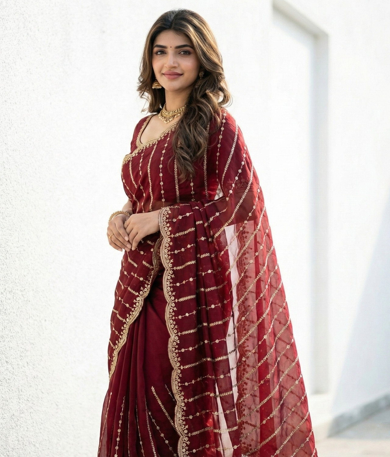 Image of Divastri Embroidered Bollywood Silk Blend Saree