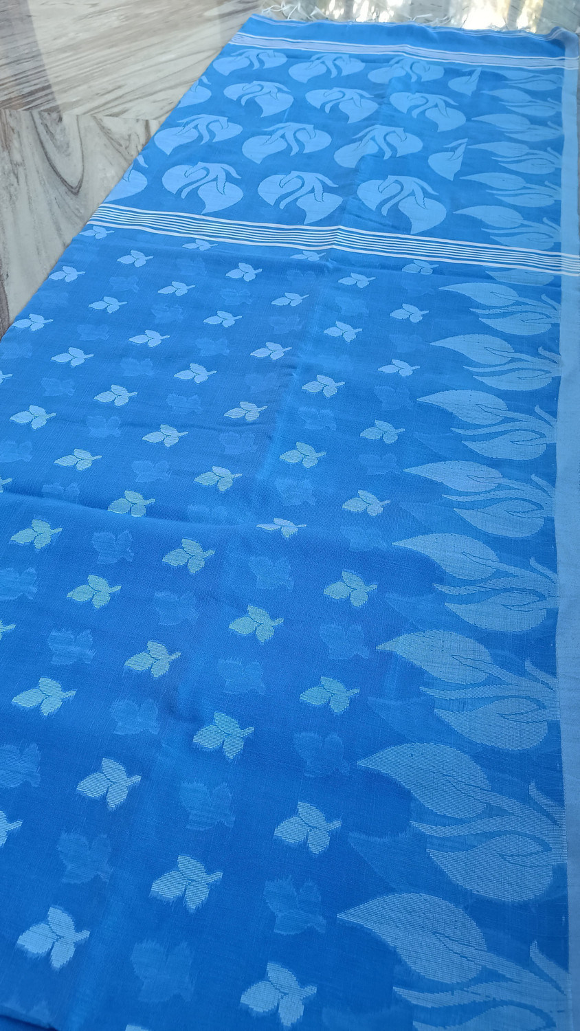 Image of HouseOfMayna Floral Print Tant Pure Cotton Saree