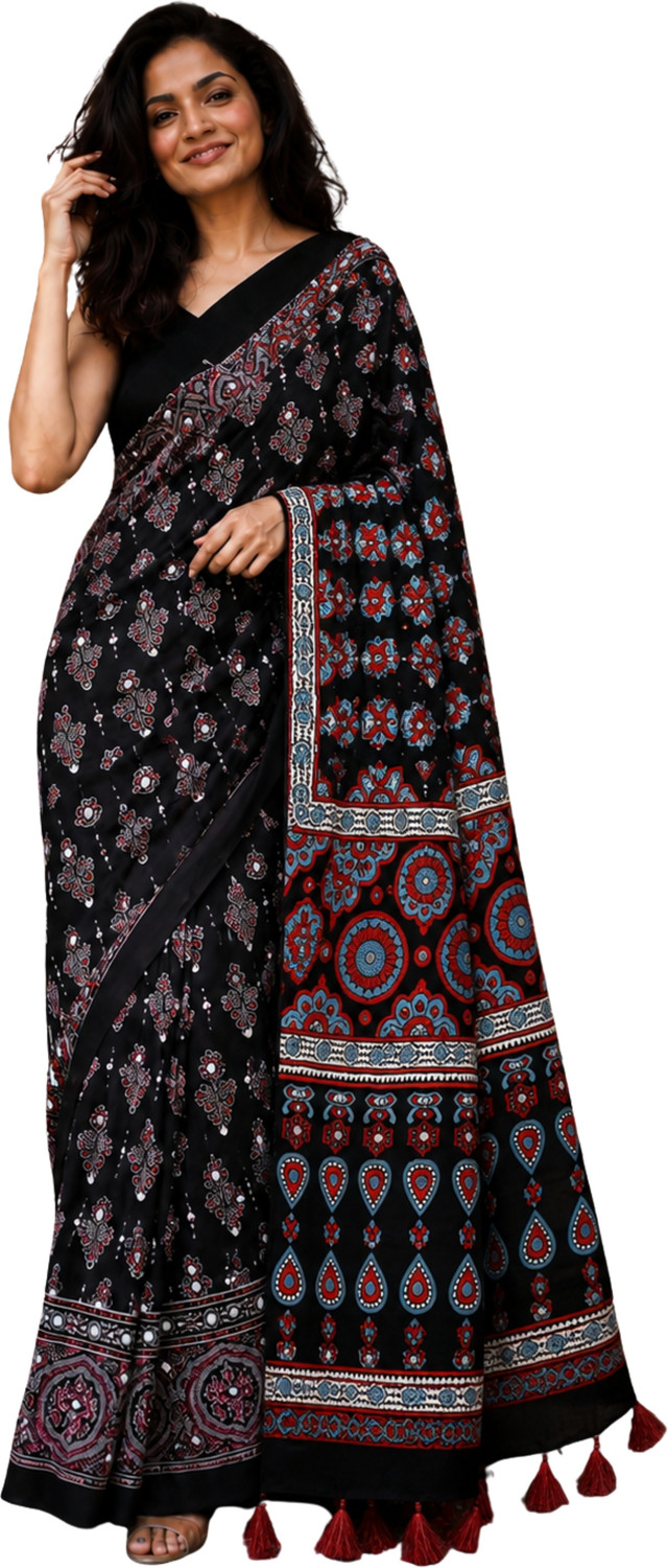 kryone Printed Assam Silk Pure Silk Saree