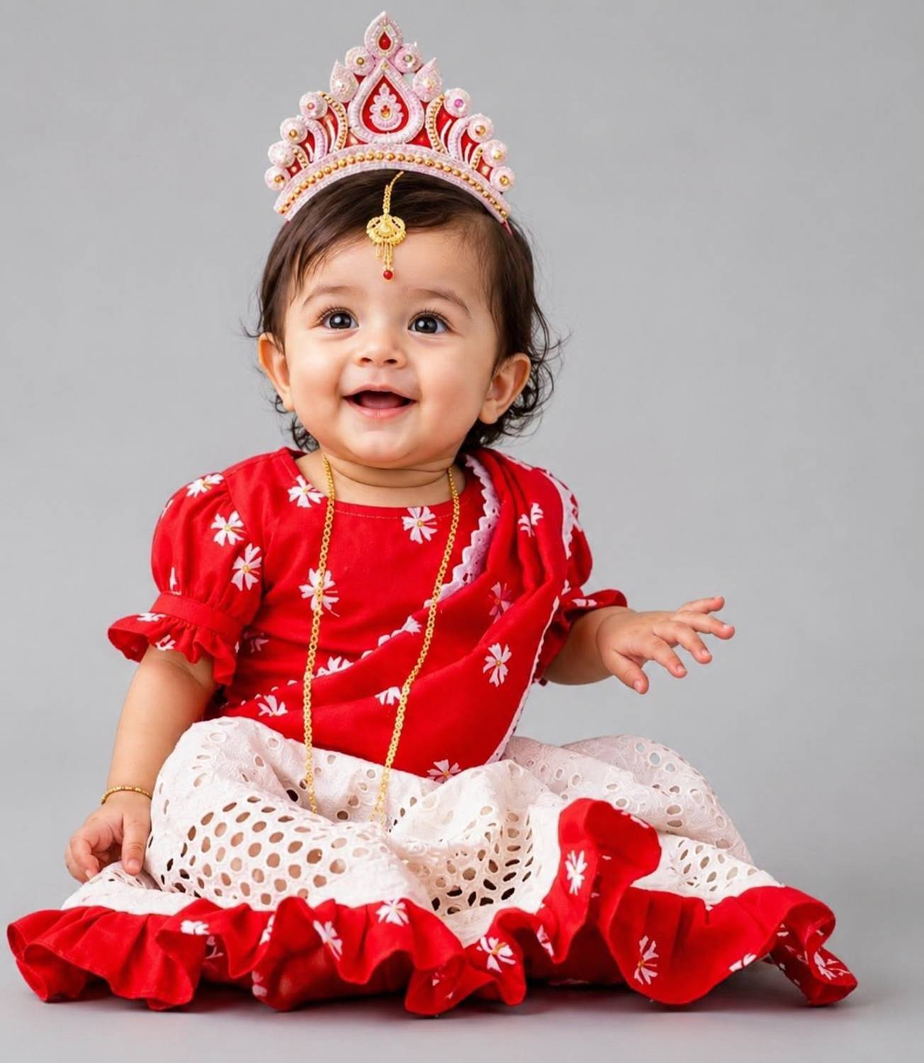 ACHOL Baby Girls Lehenga Choli Ethnic Wear, Fusion Wear, Party Wear Embroidered Lehenga Choli