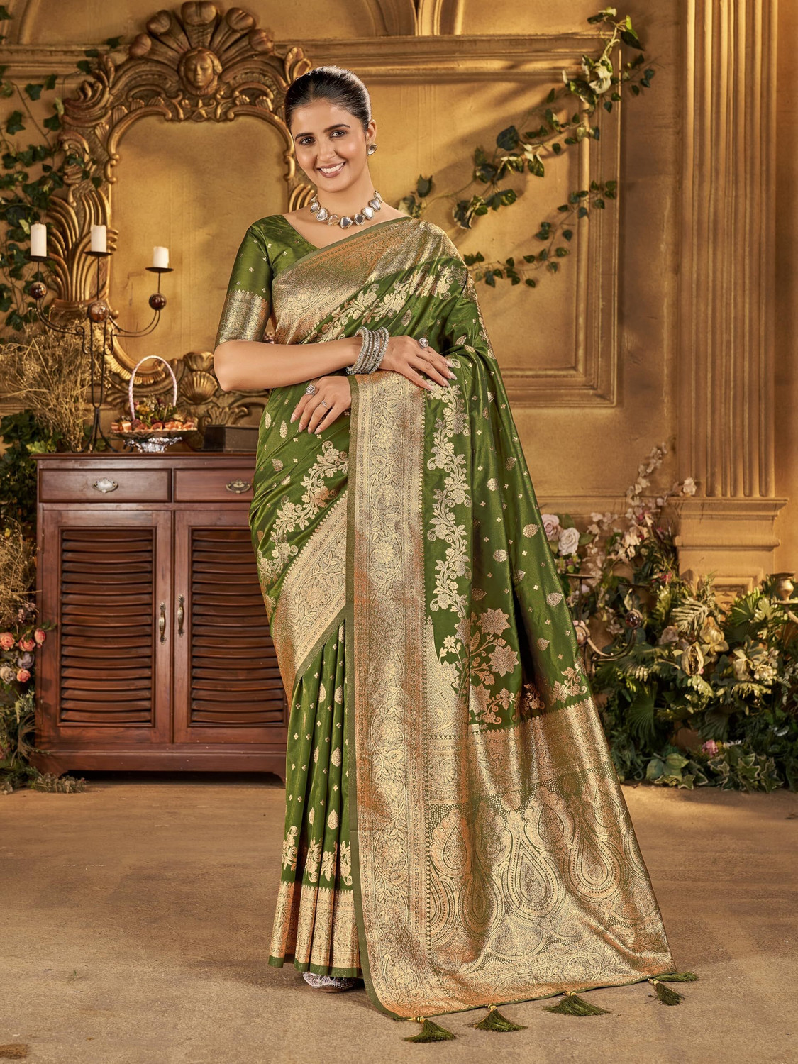Image of Valley Woven Banarasi Pure Silk Saree