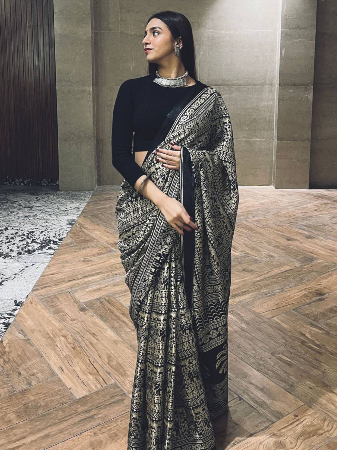 Ethnic Junction Printed Daily Wear Art Silk Saree (Multicolor)