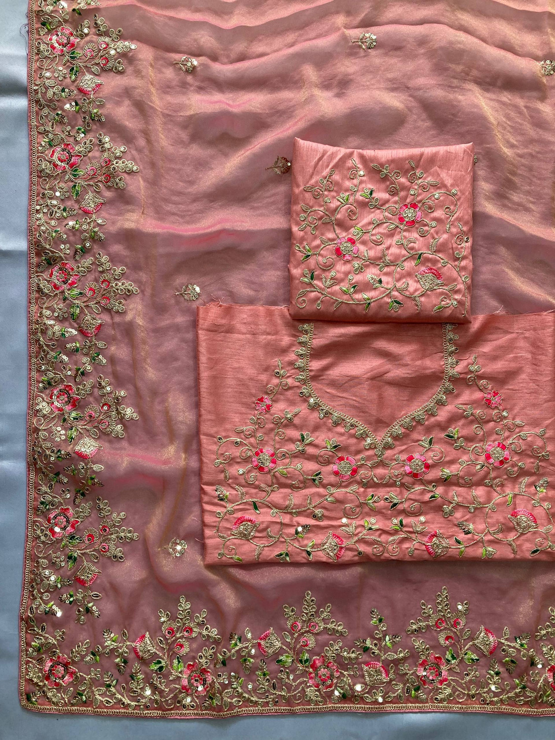 Image of ORNITA BOUTIQUE Embroidered Bollywood Georgette Saree