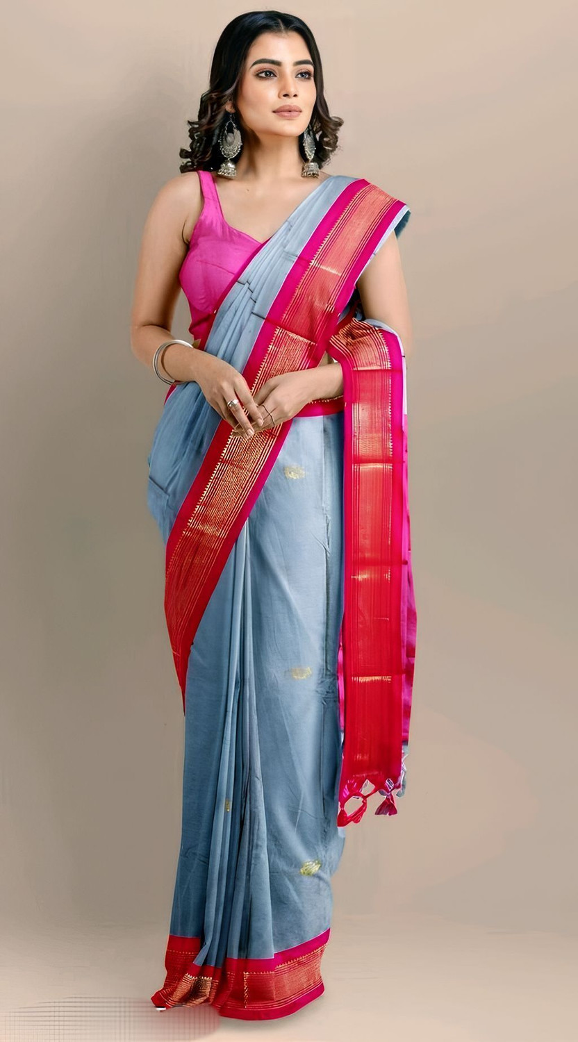 Image of NST5 Woven Kanjivaram Cotton Silk Saree