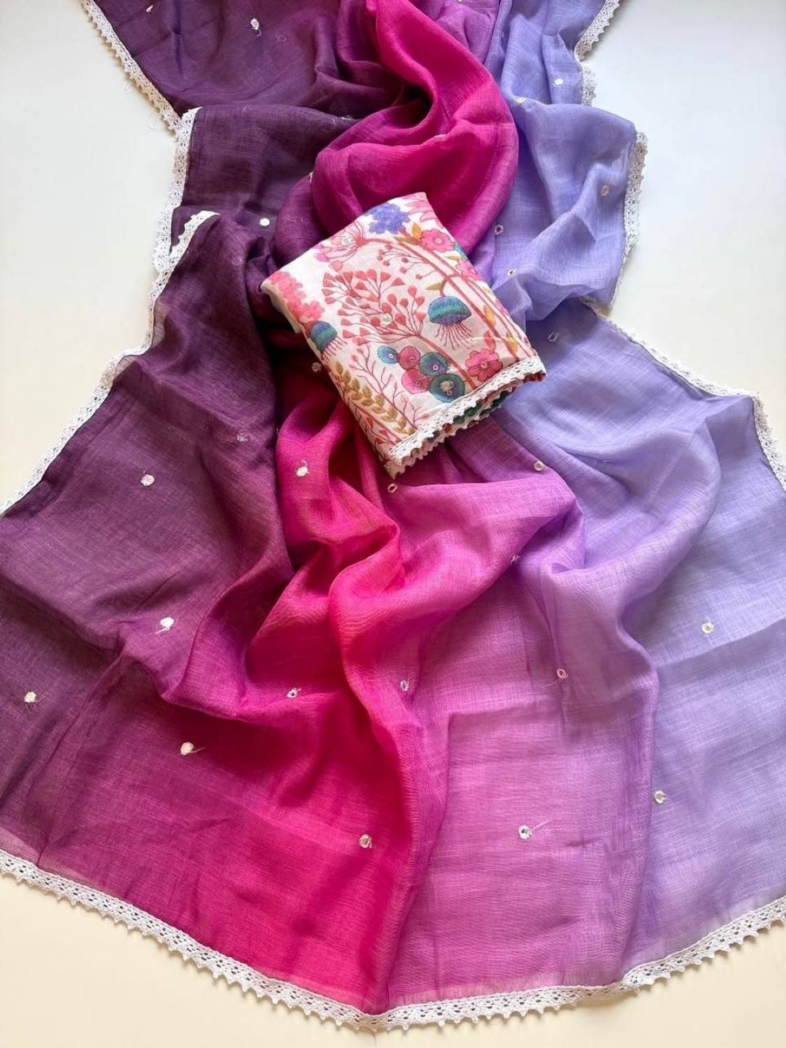 Arkia Embellished Daily Wear Cotton Blend Saree