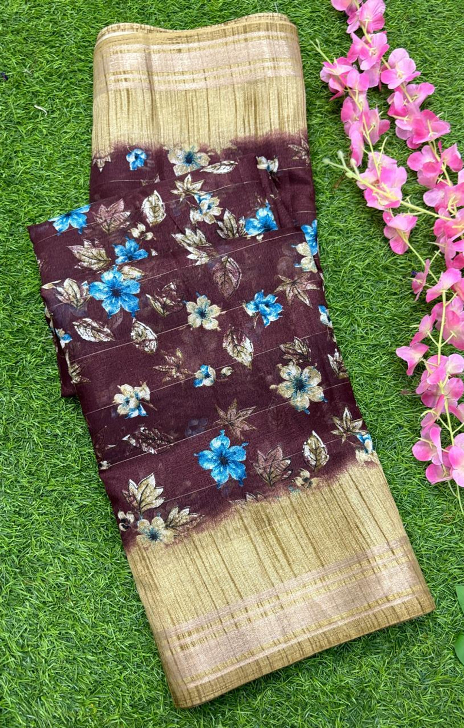 Image of STYLEVEDA Printed Bollywood Cotton Silk Saree