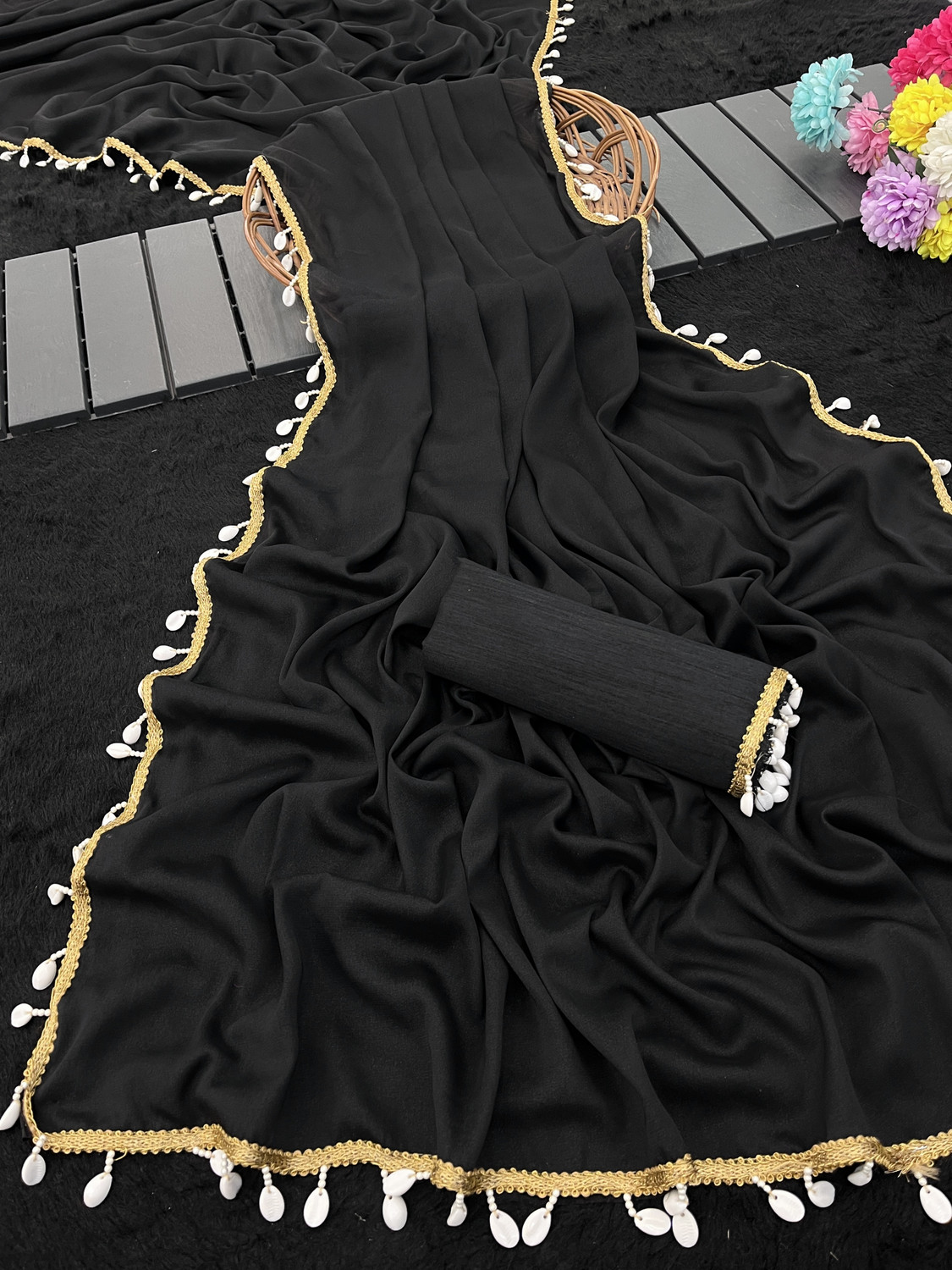 Image of fab99 Embellished Bollywood Georgette Saree