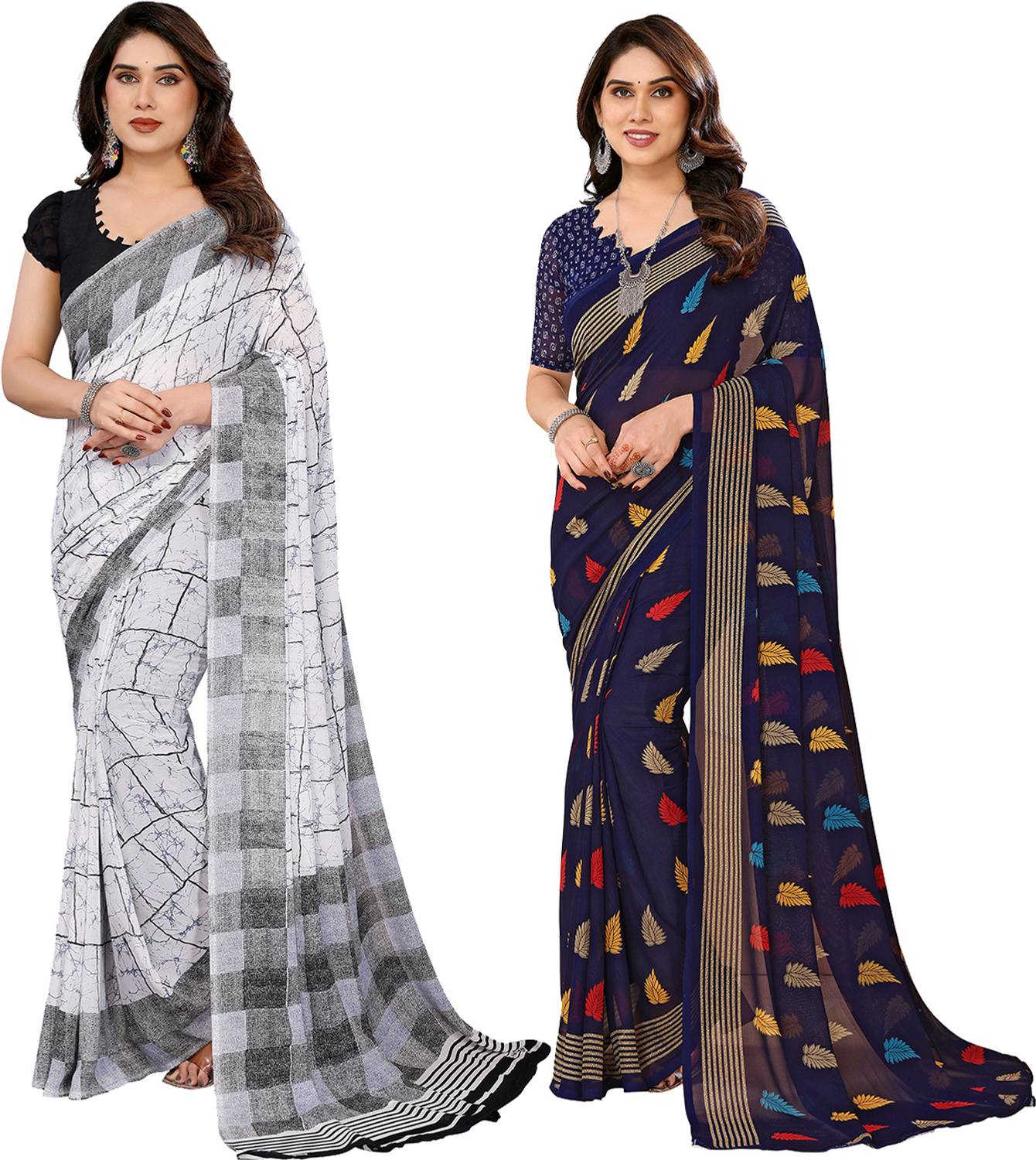 Anand Sarees Printed Daily Wear Georgette Saree