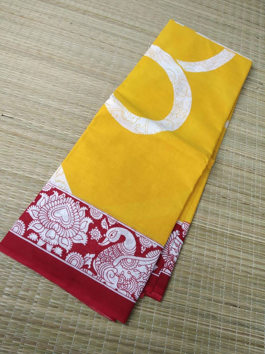 Bou Thakuranir Haat Printed Daily Wear Pure Cotton Saree