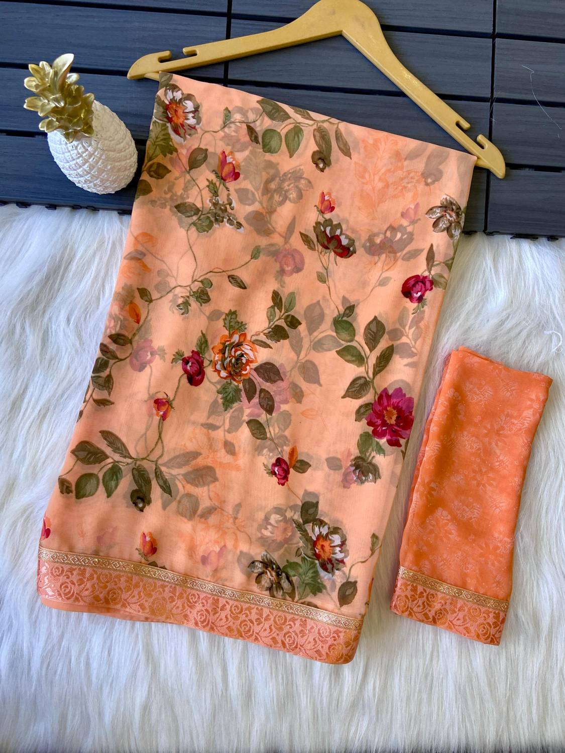 bhavika silk mills Printed Daily Wear Georgette Saree
